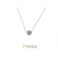 DAMIANI girocollo oro bianco e diamanti con pendente tondo referenza DDB12530 